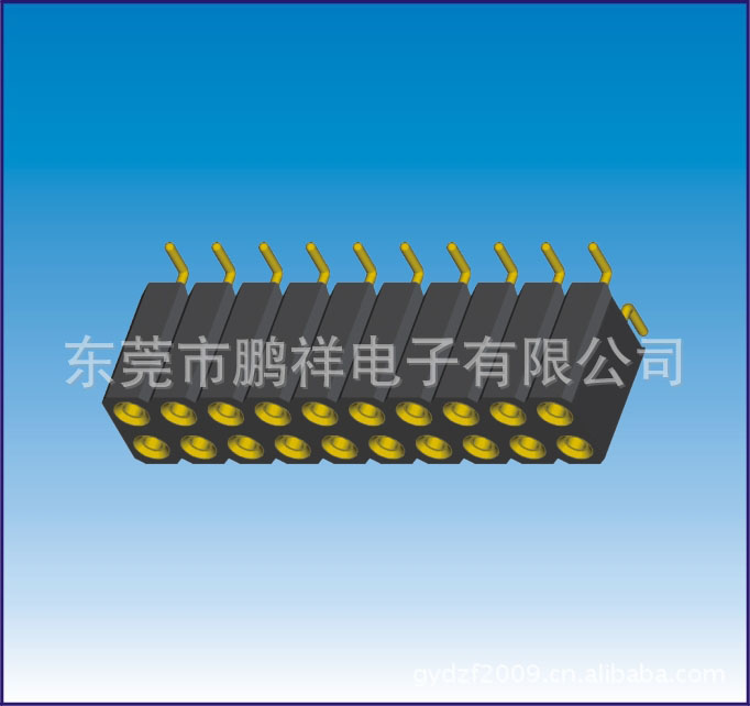 2.54mm圆孔双排排母塑高7.0系列.