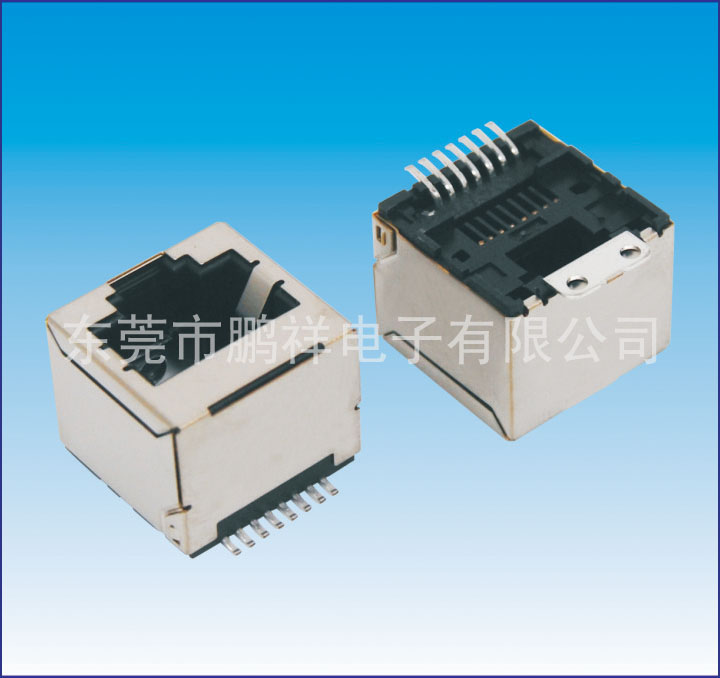 RJ45系列，180度 贴片式带屏蔽