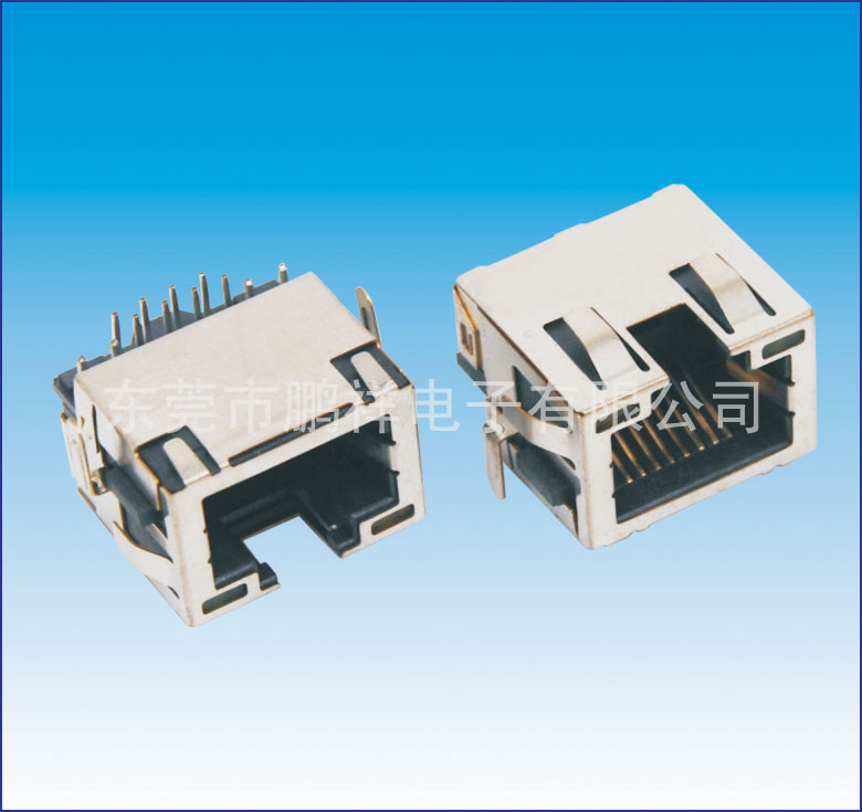 RJ45系列，沉板式RJ45 带灯